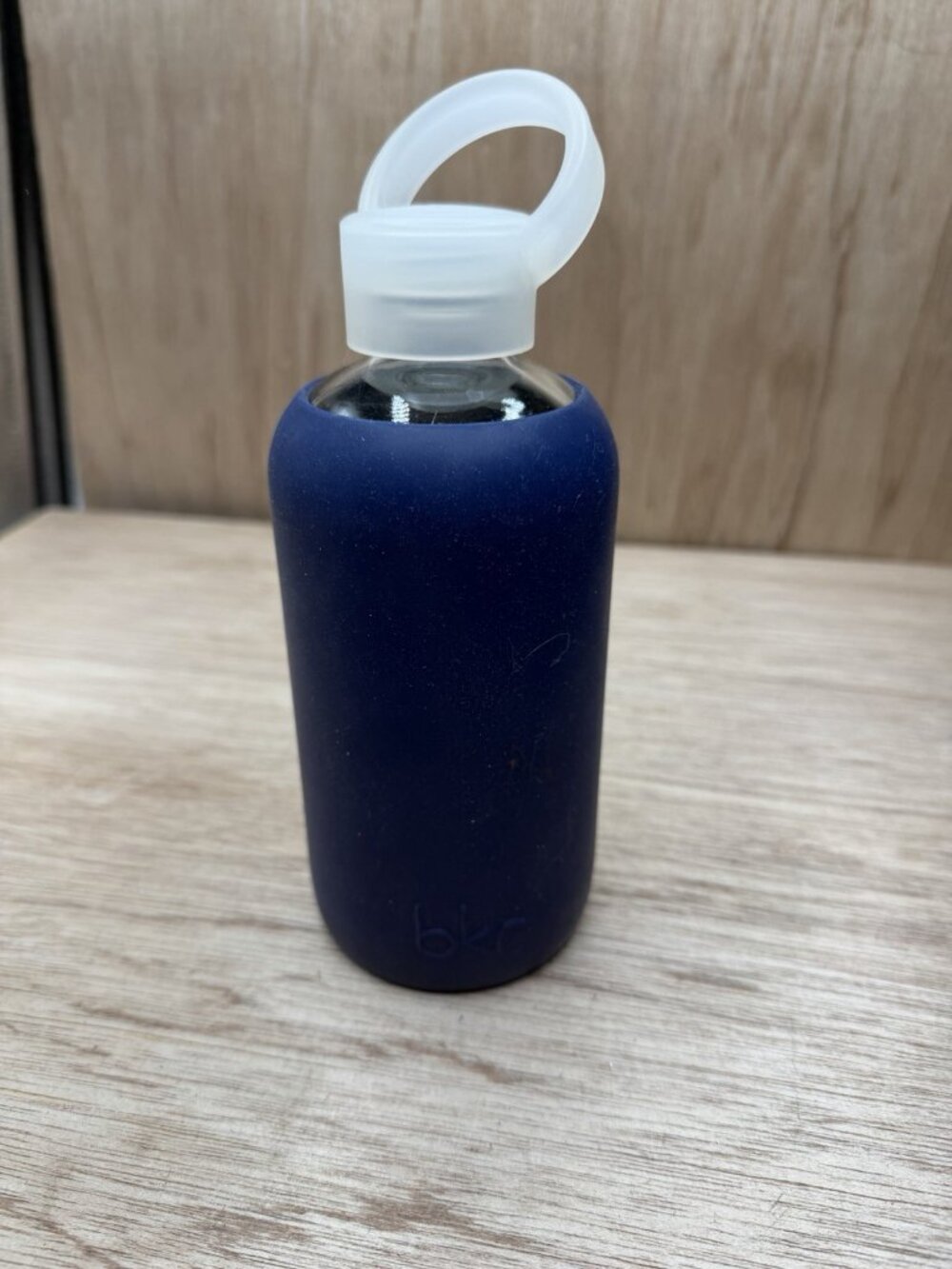 BKR 500mL 16 oz Aqua Glass Bottle With Silicon Sleeve Screw Cap With Handle